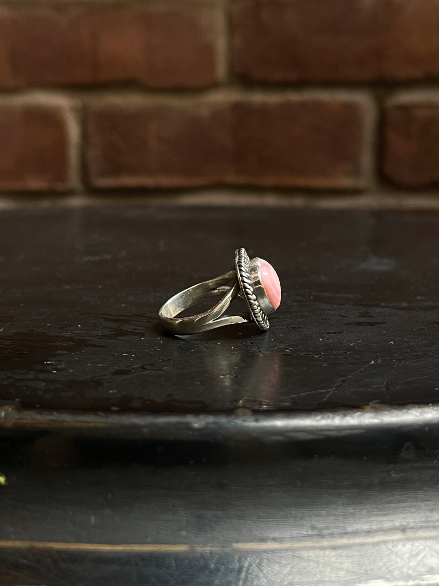 Pink Conch Heart Ring Size 5.5 | 925 Sterling Silver Southwest E131