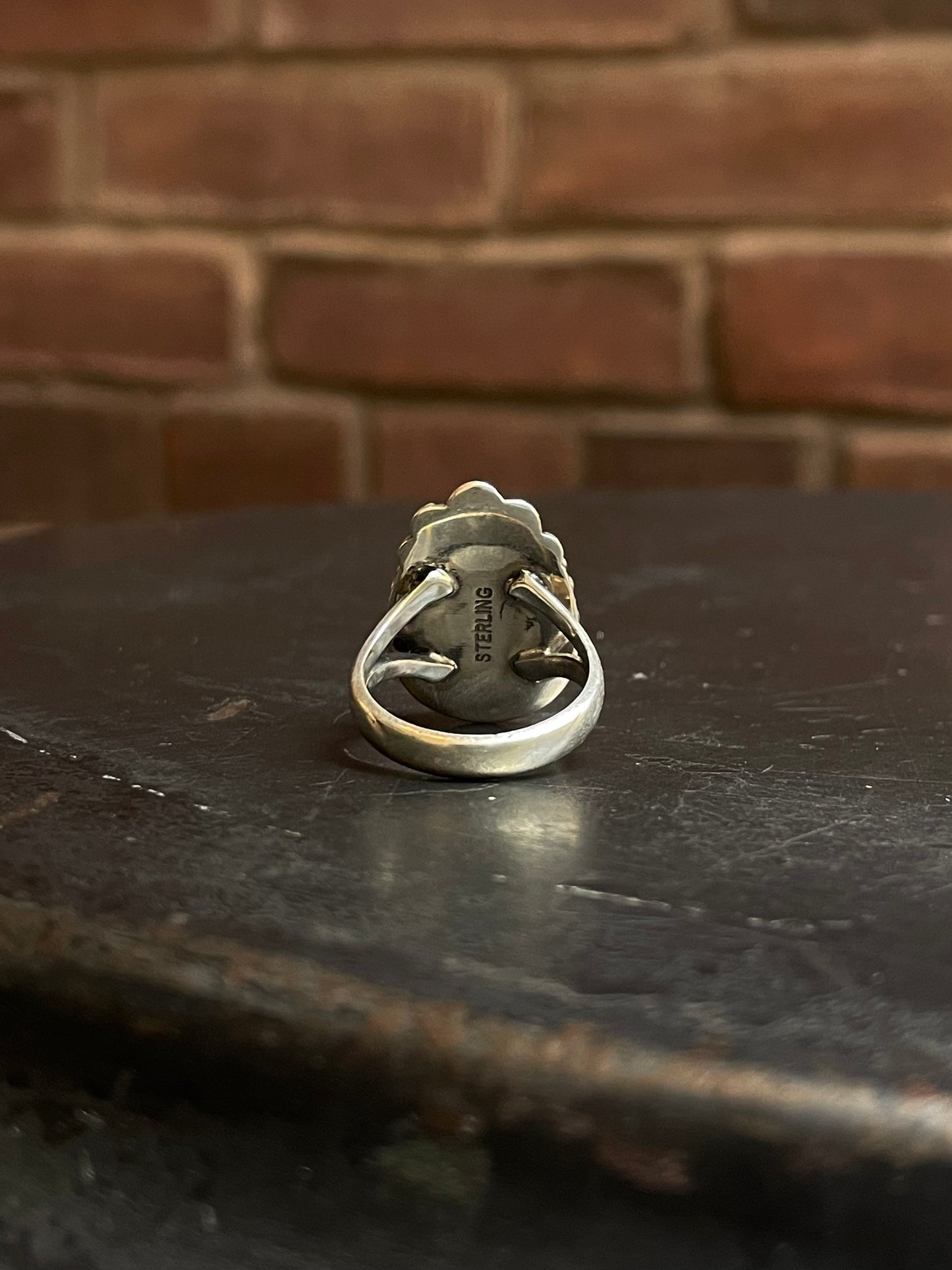 Pink Conch Tear Drop Ring Size 6| Sterling Silver E914