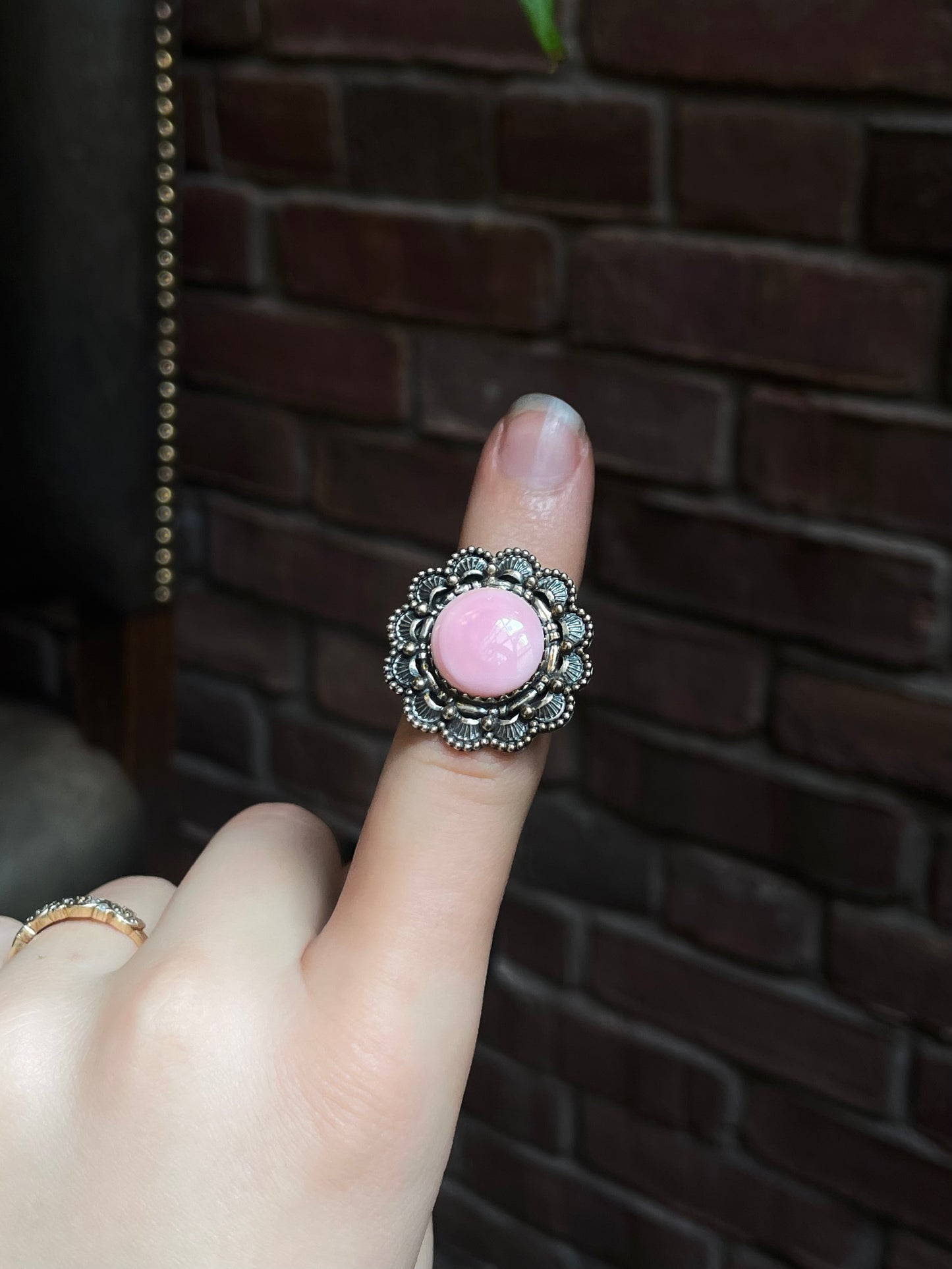 Pink Conch Ring | 925 Sterling Silver | Size 7.25 E288