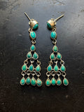 Kingman Turquoise Stud Dangle Earrings | 925 Sterling Silver G658