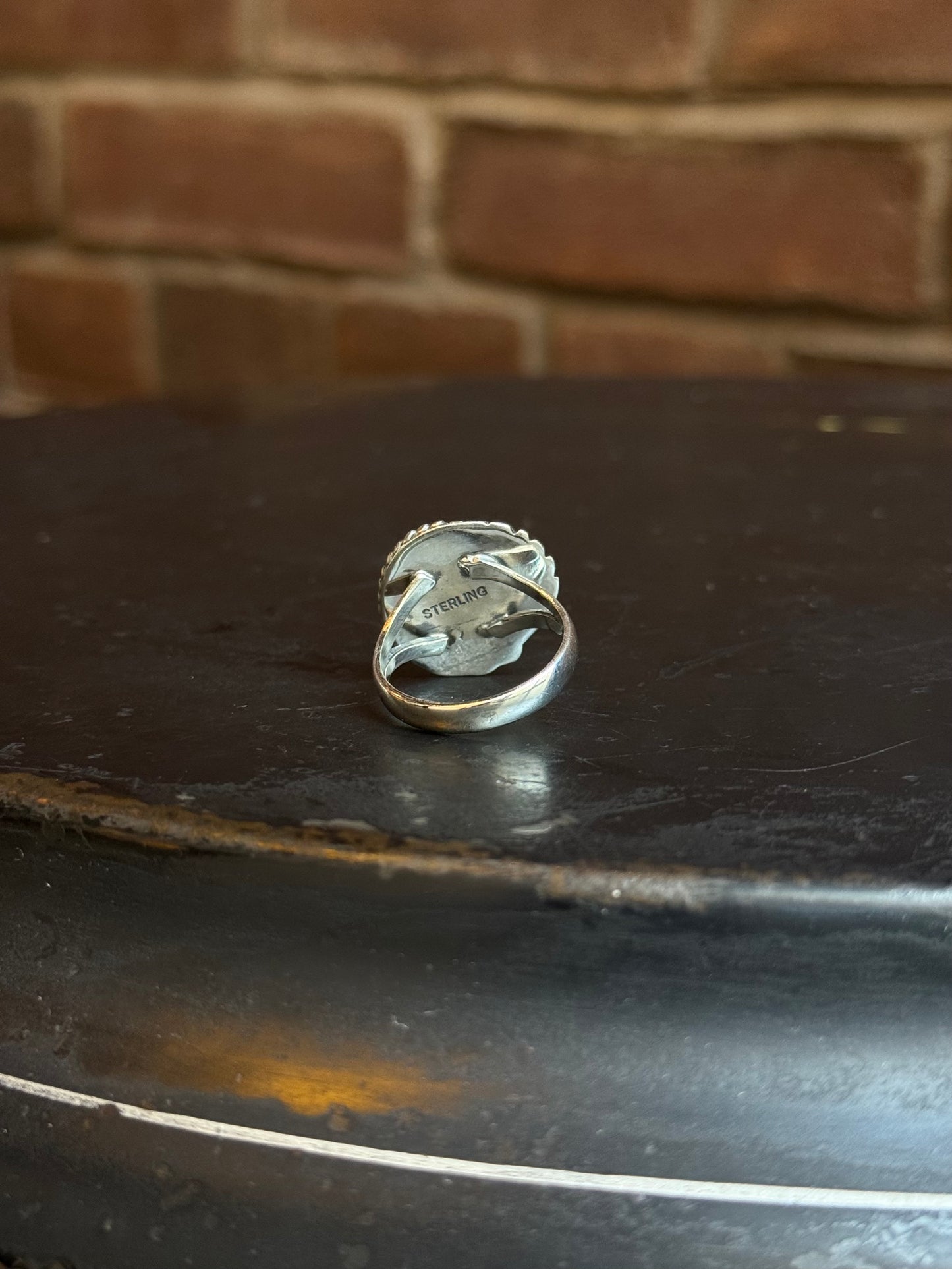 Pink Conch Leaf Ring | 925 Sterling Silver | Size 8 C254