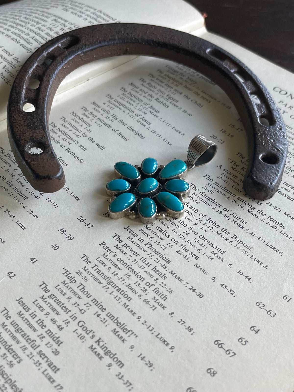 Turquoise Cluster Pendant | 925 Sterling Silver G725
