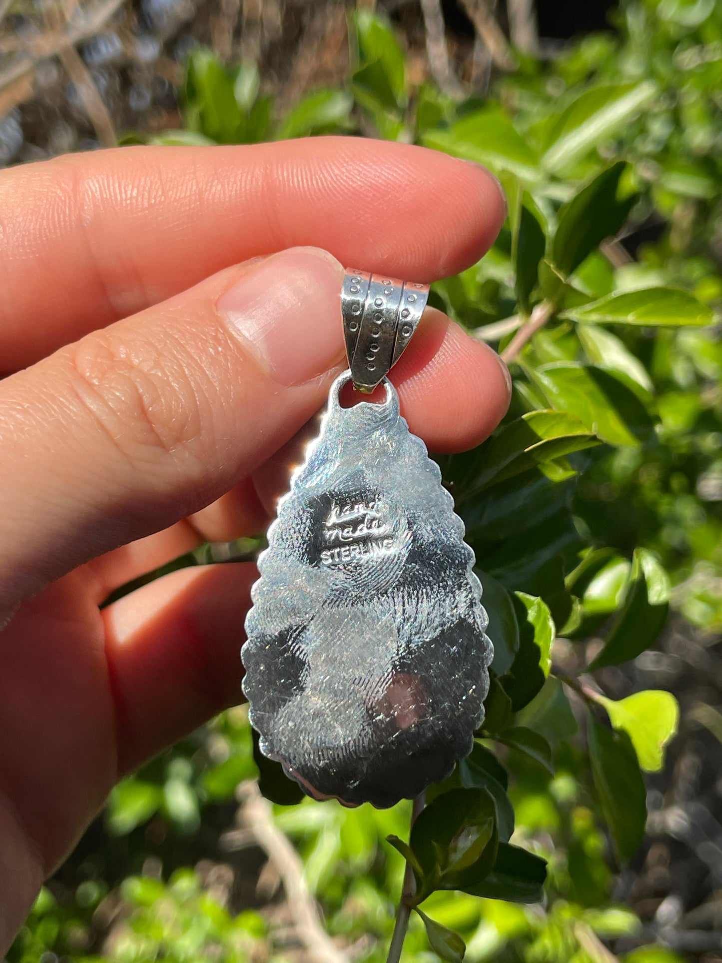 Pink Conch Teardrop Pendant | Sterling Silver 925 B681