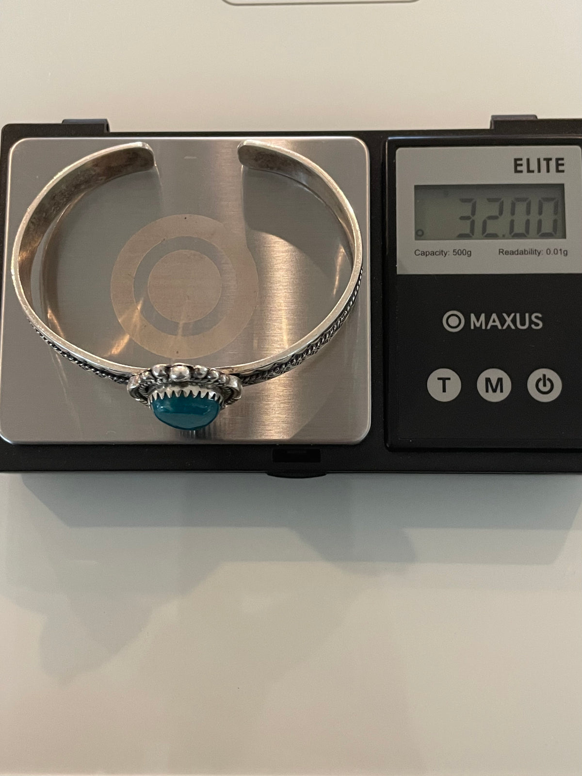 Turquoise Teardrop Cuff Bracelet | 925 Sterling Silver G741