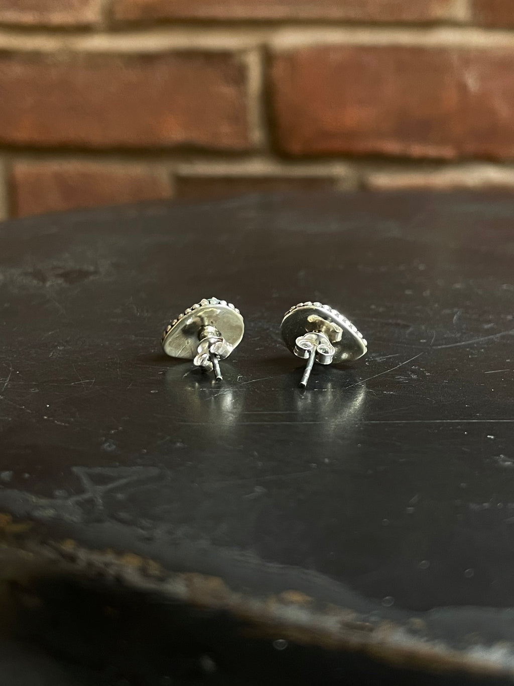 Kingman Turquoise Teardrop Stud Earrings | 925 Sterling Silver E811