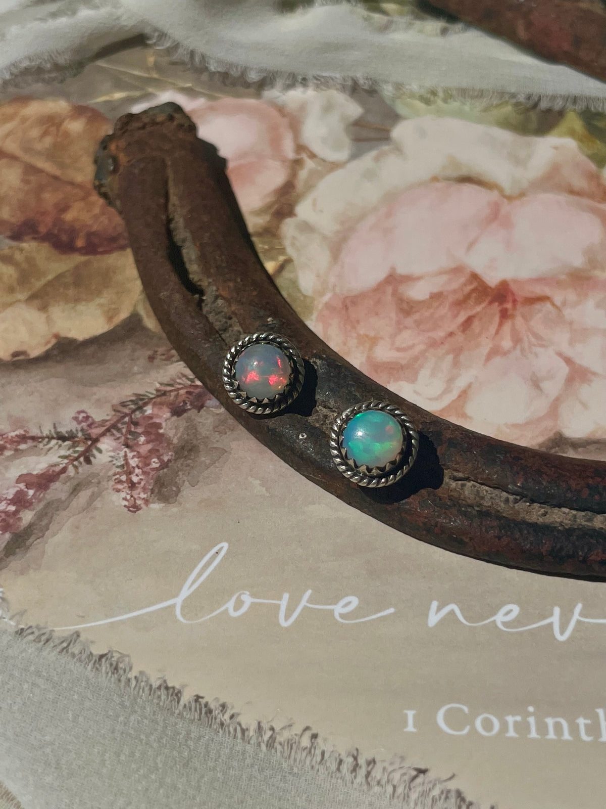 Opal Stud Earrings | 925 Sterling Silver D248