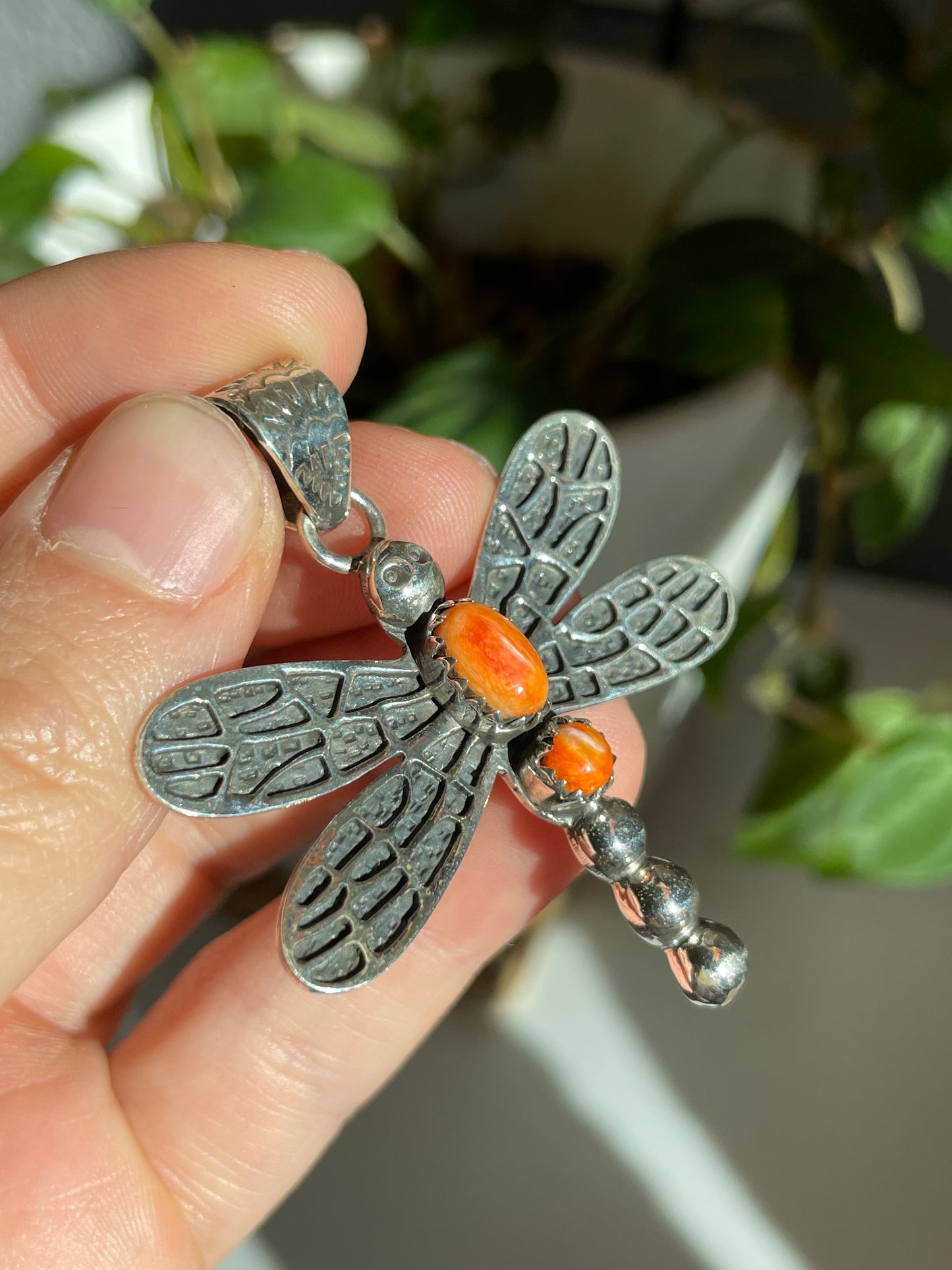 Spiny Oyster Butterfly Pendant | Sterling Silver 925 B788
