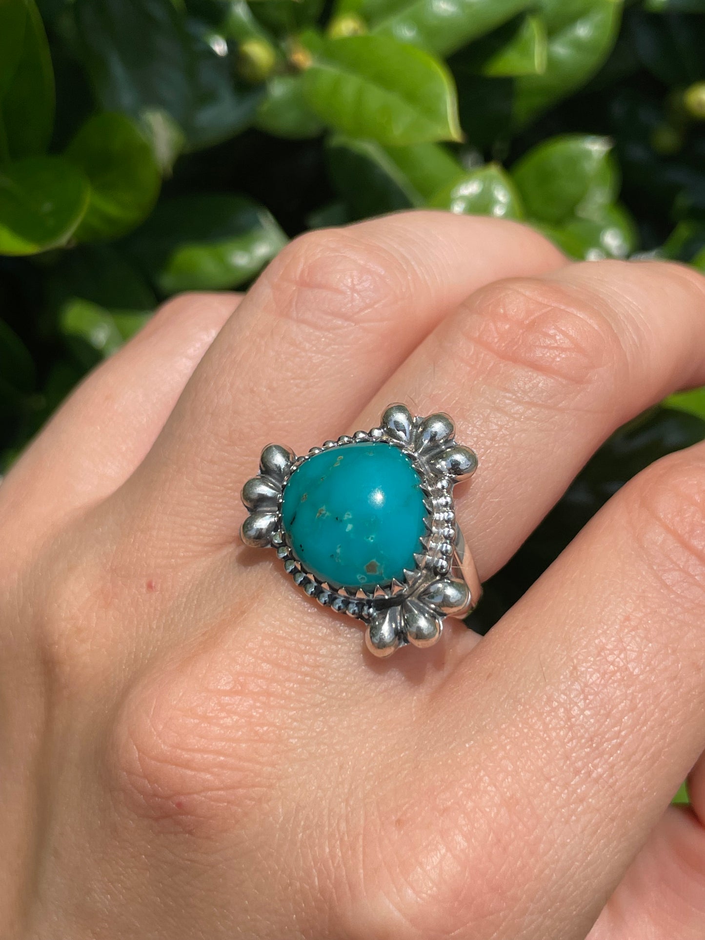 Kingman Turquoise Ring Size 6.75 | 925 Sterling Silver U49