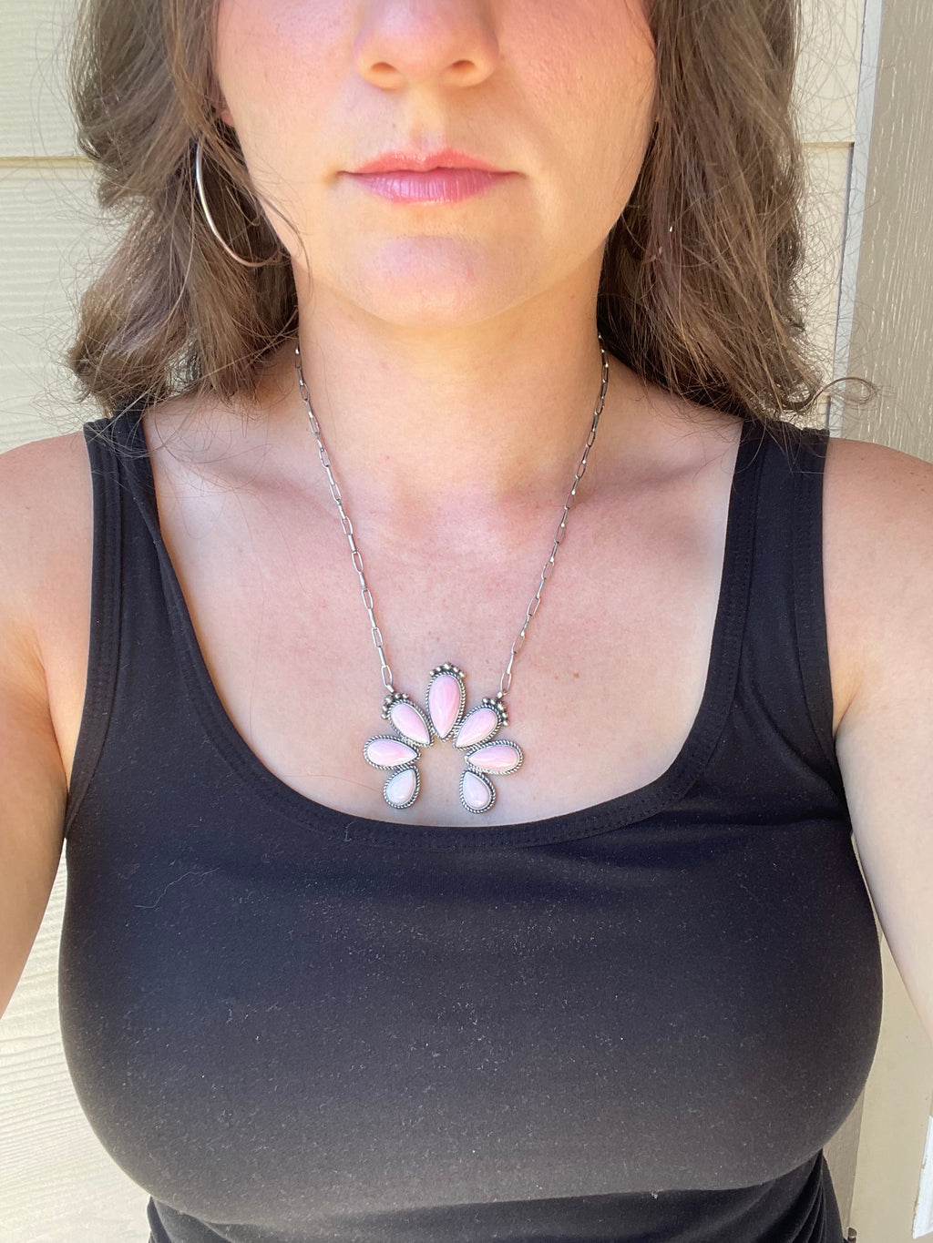 Pink Conch Naja Necklace | 925 Sterling Silver D202
