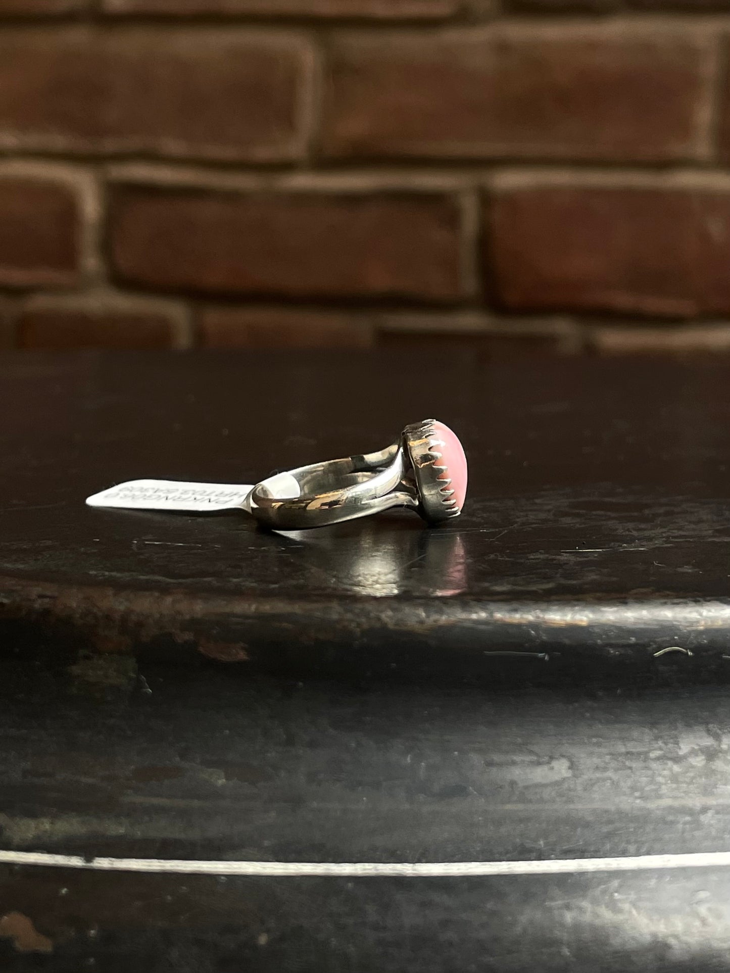 Pink Conch Heart Ring | Sterling Silver | Size 6 | A309