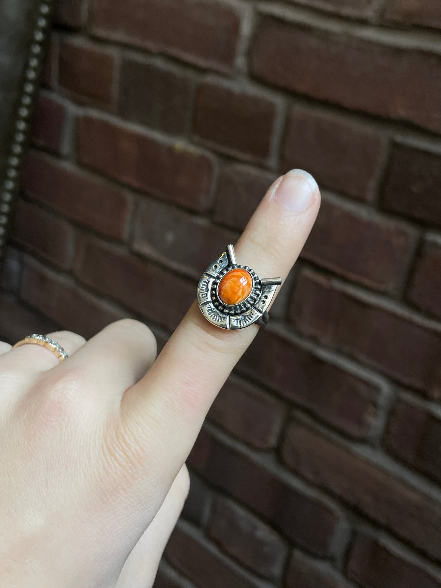Spiny Oyster Ring Size | 925 Sterling Silver Southwest E182
