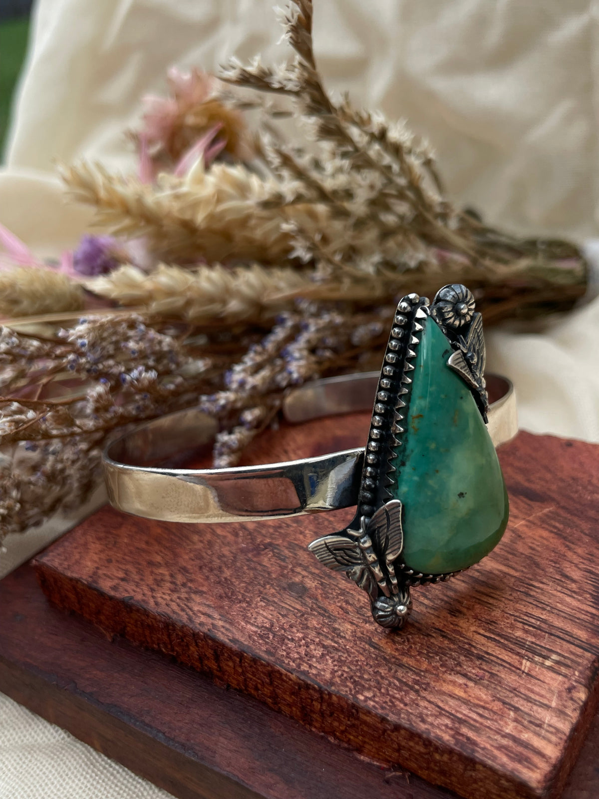 Turquoise Butterfly Cuff Bracelet | 925 Sterling Silver D277