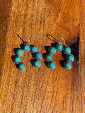 Kingman Turquoise Naja Dangle Earrings | 925 Sterling Silver C832