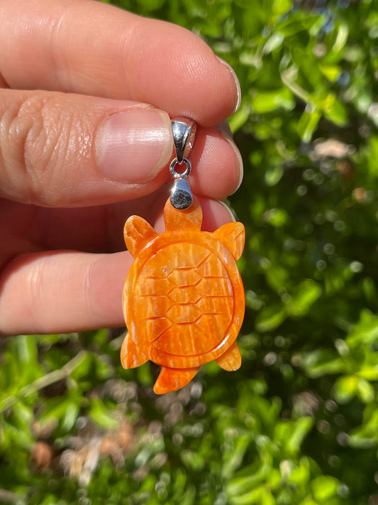 Spiny Oyster Turtle Pendant | 925 Sterling Silver B606