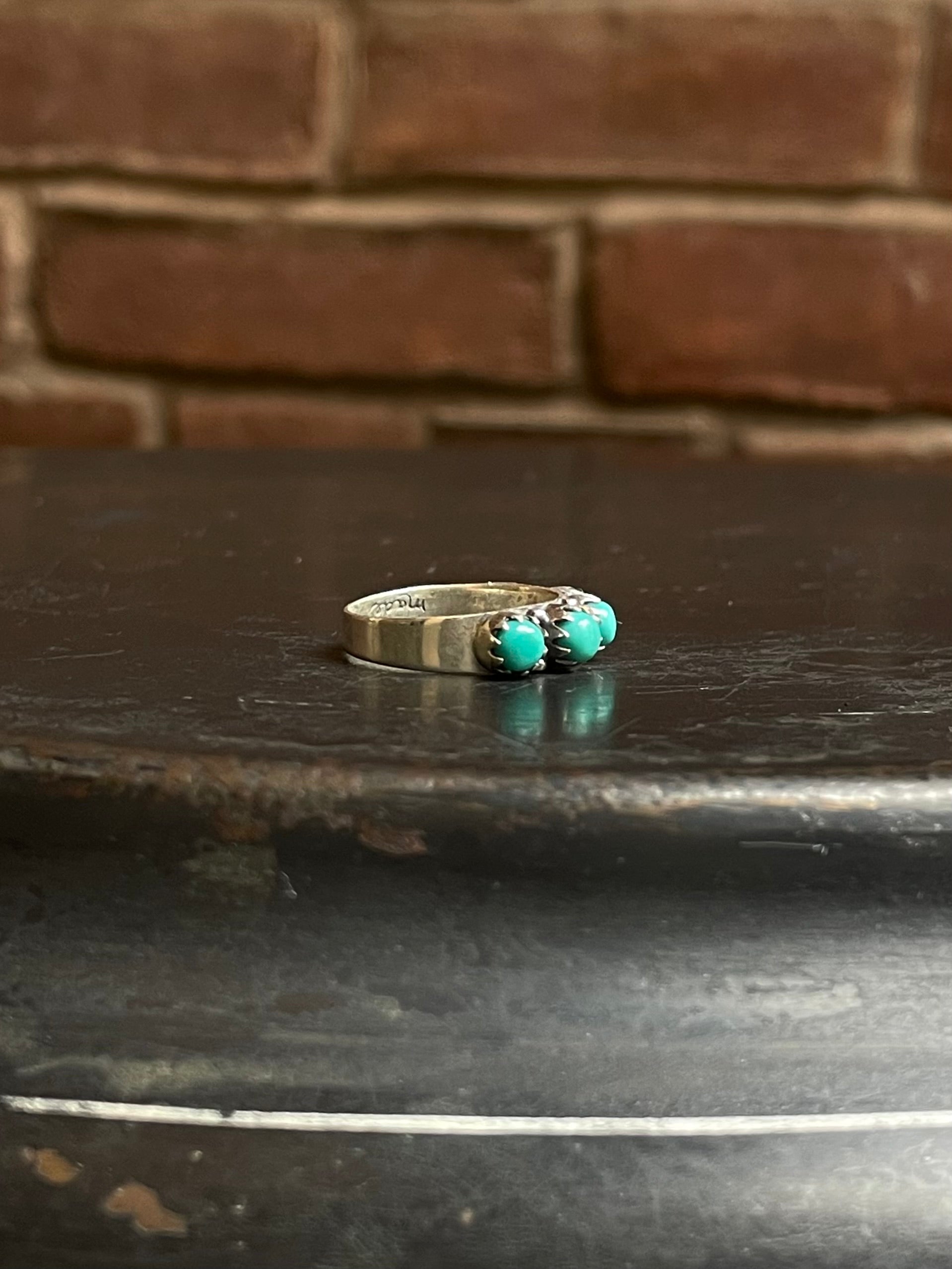 Turquoise Ring | 925 Sterling Silver Size 7 E439