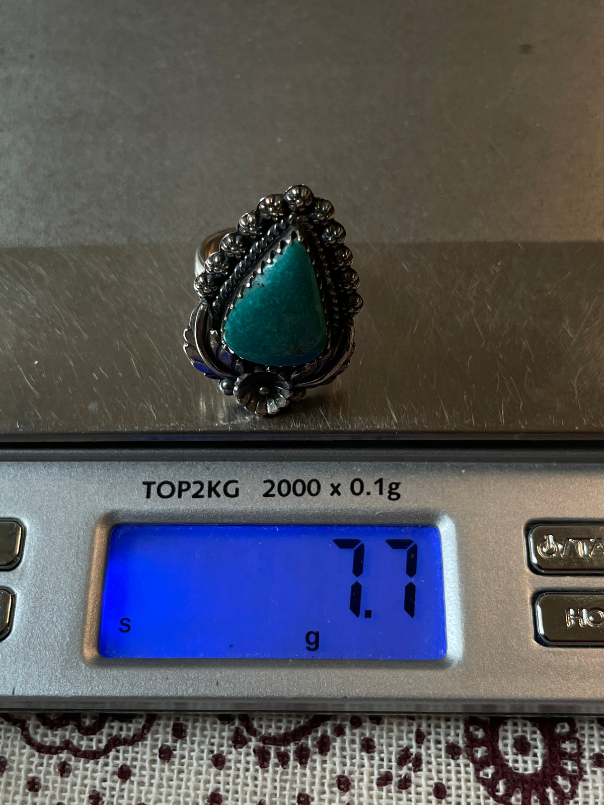Turquoise Teardrop Ring Size 6 | 925 Sterling Silver C932