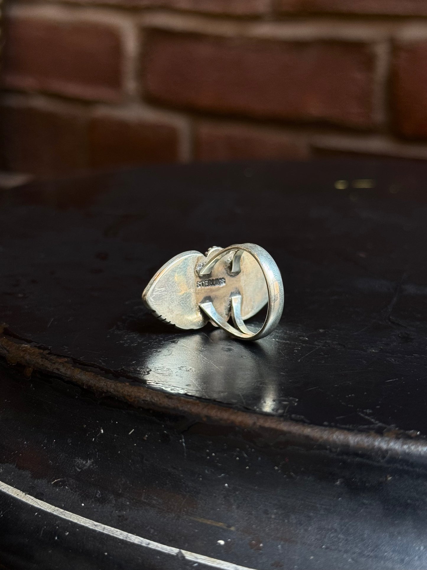 Turquoise Teardrop Ring | Sterling Silver | Size 6 | A904