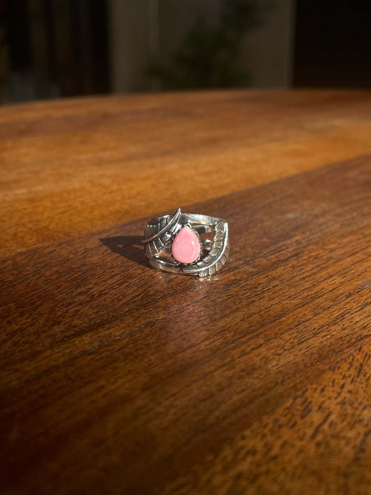 Pink Conch Ring Size 8 | 925 Sterling Silver C876