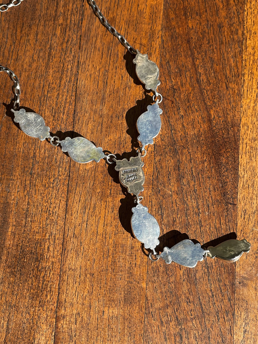 Kingman Turquoise Lariat Necklace | Sterling Silver | Handmade C848