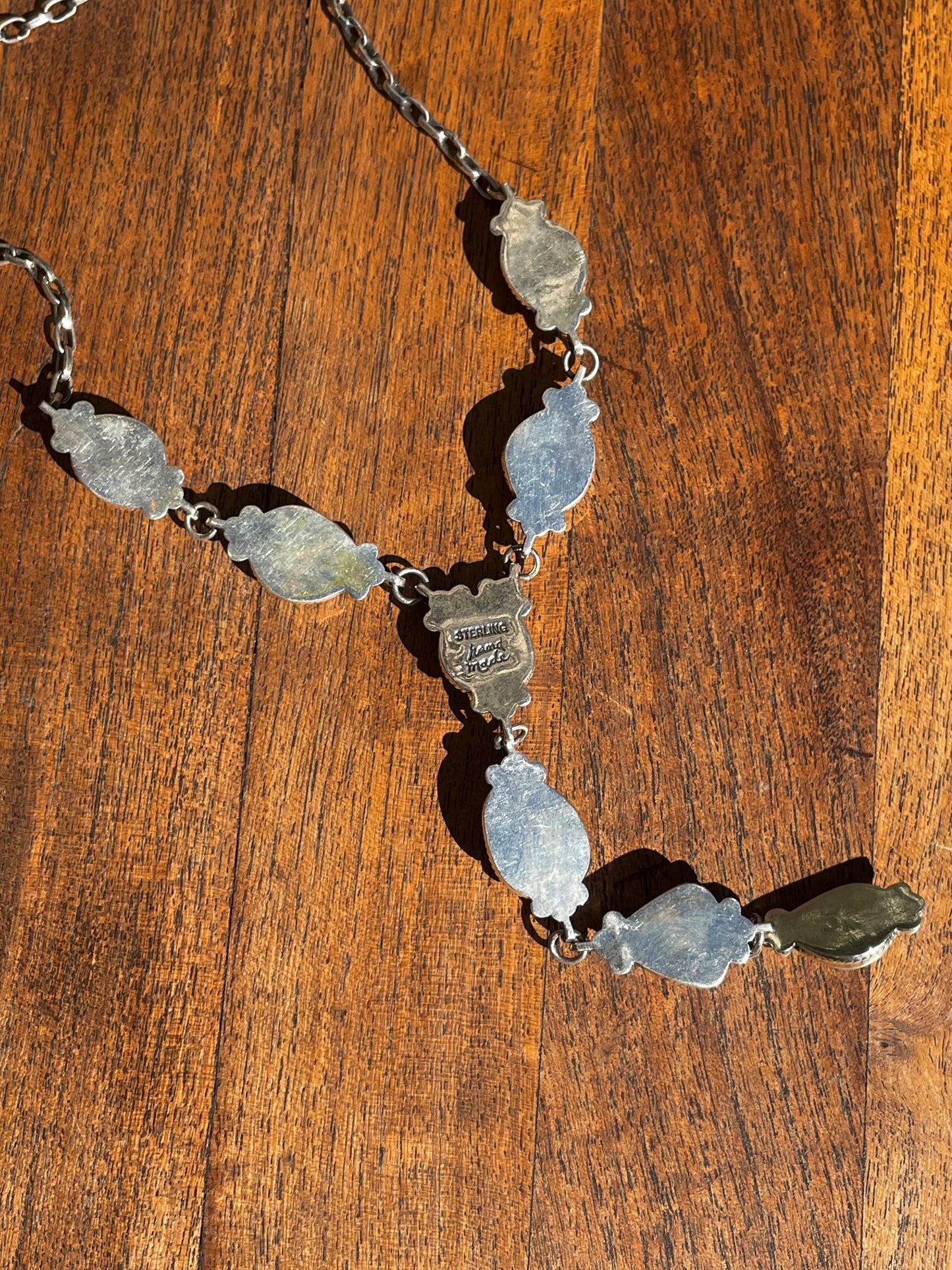 Kingman Turquoise Lariat Necklace | Sterling Silver | Handmade C848