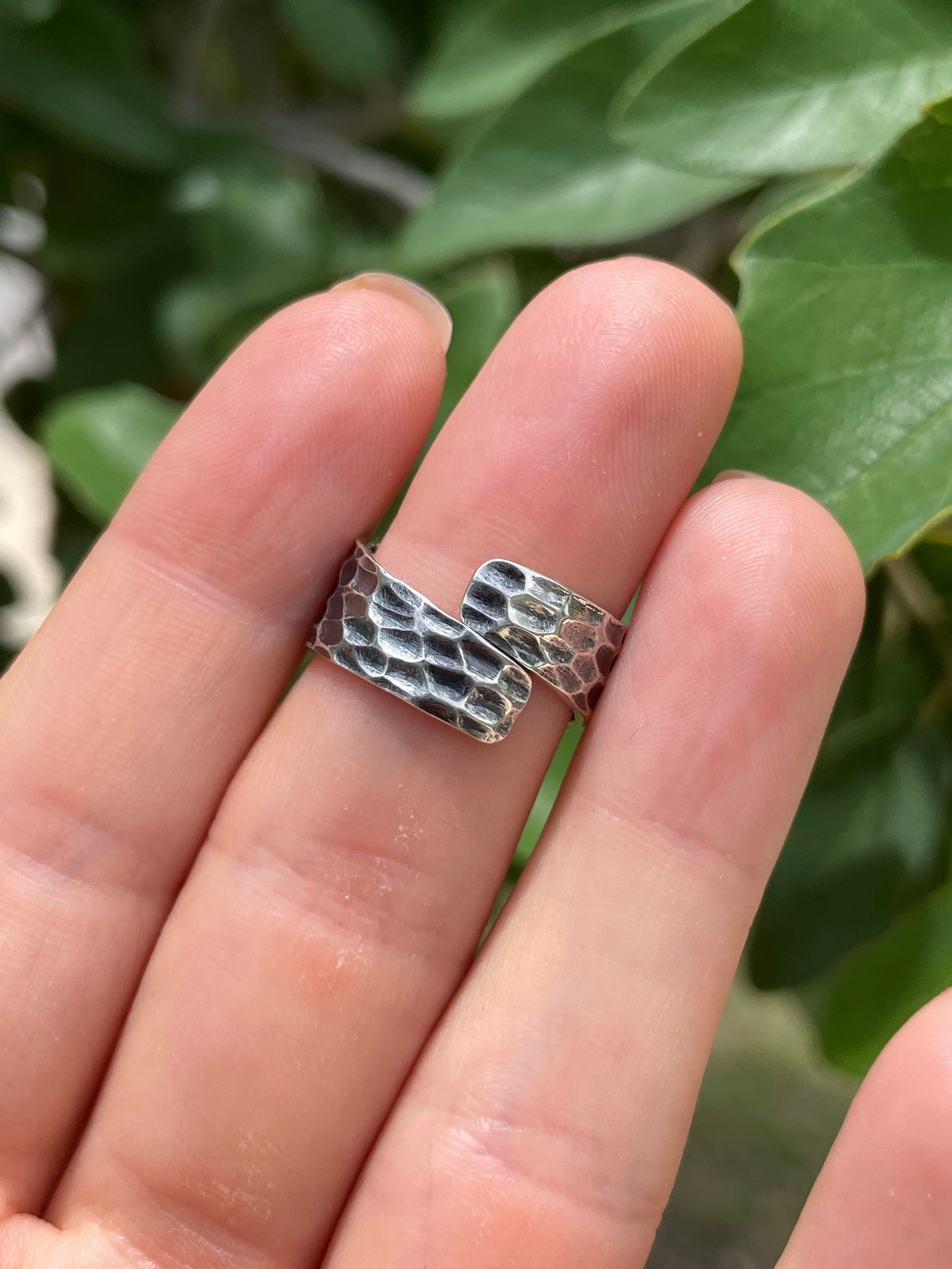 Hammered Sterling Silver Band Ring Size 6 | 925 Sterling Silver D185