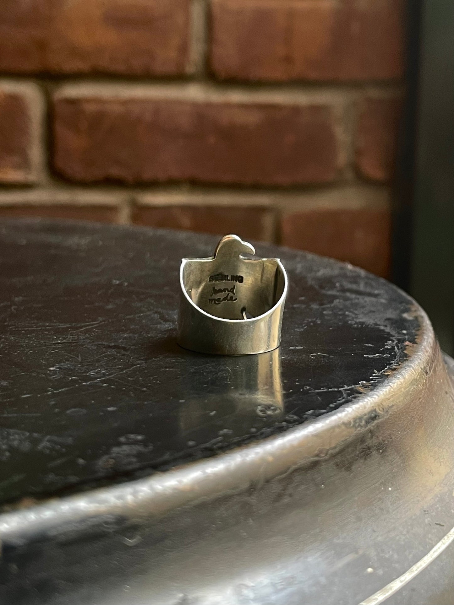 Pink Conch Thunderbird Ring | 925 Sterling Silver | Size 8 E308