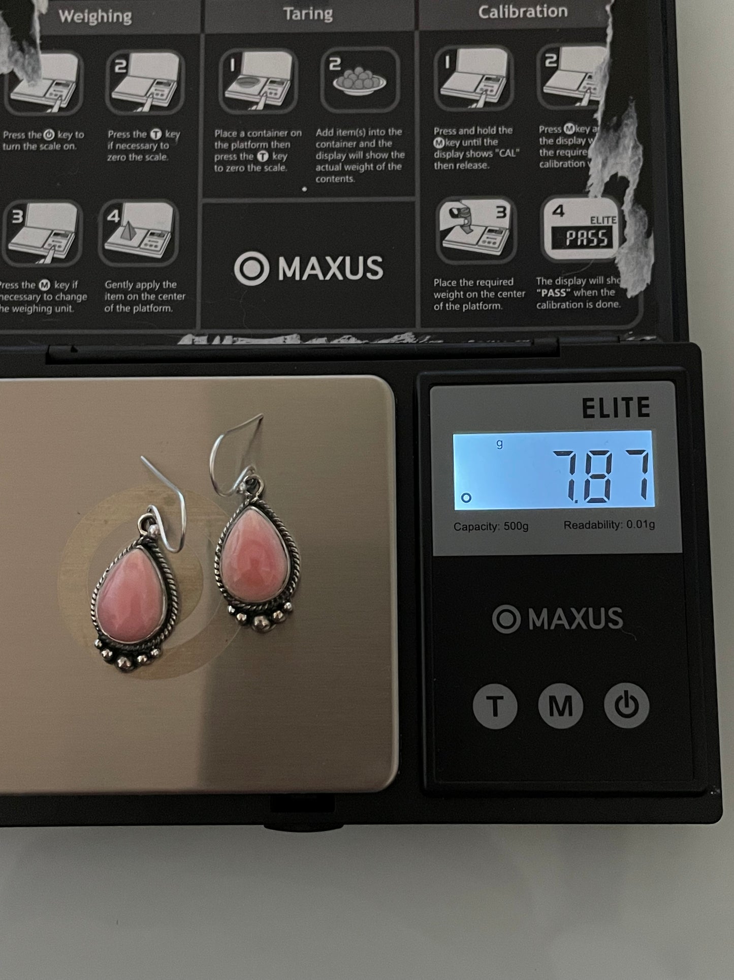 Pink Conch Floral Earrings | 925 Sterling Silver E391