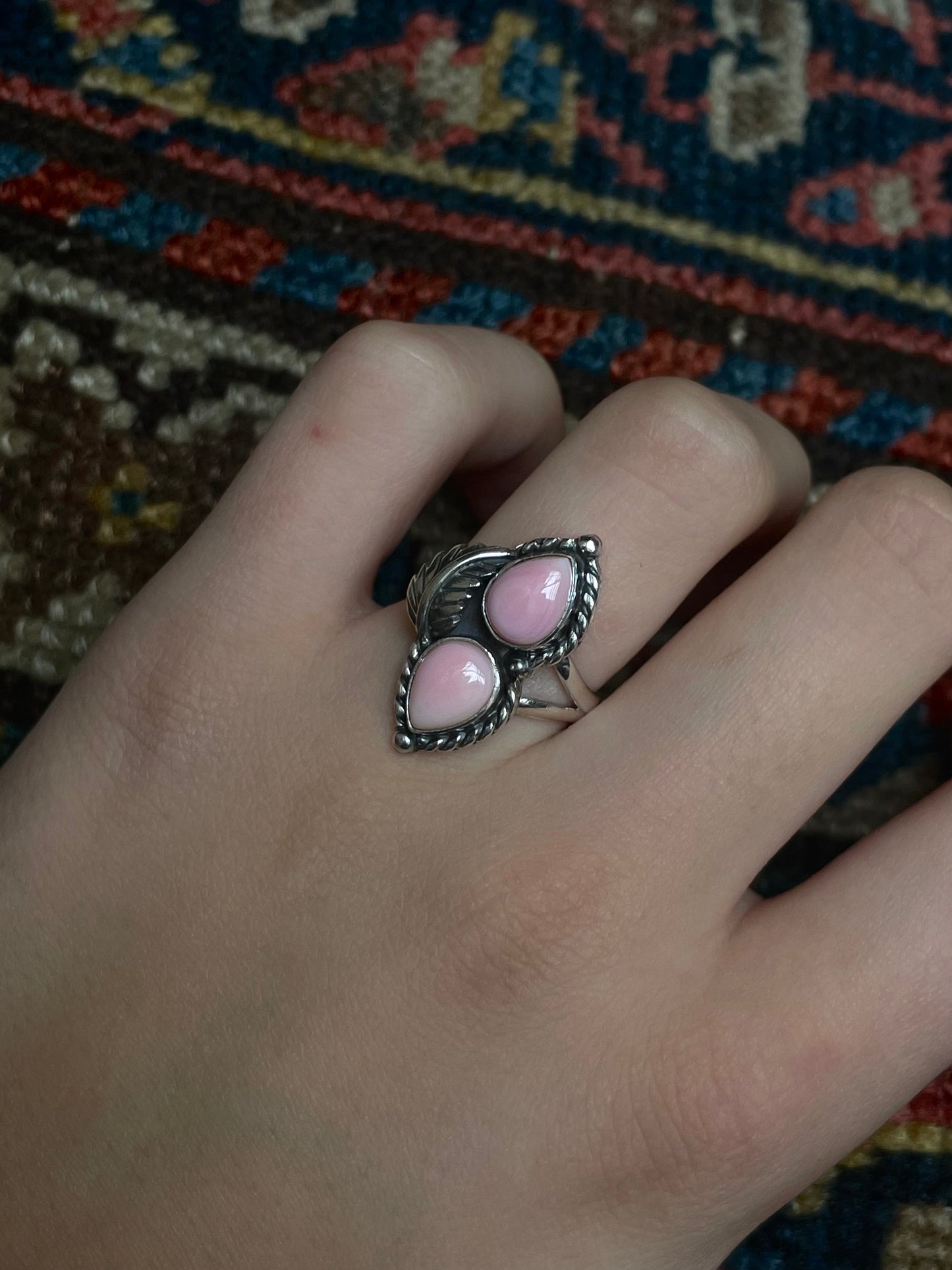 Pink Conch Ring | Sterling Silver 925 Size 8 C694