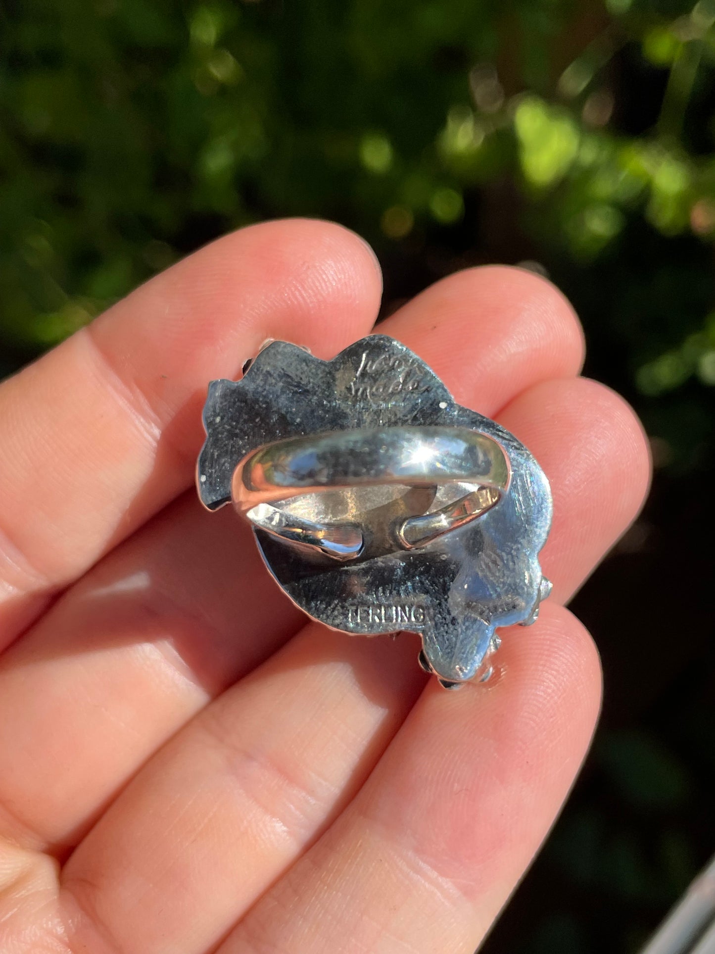 Pink Conch Flower Design Ring | 925 Sterling Silver | Size 7 Y92