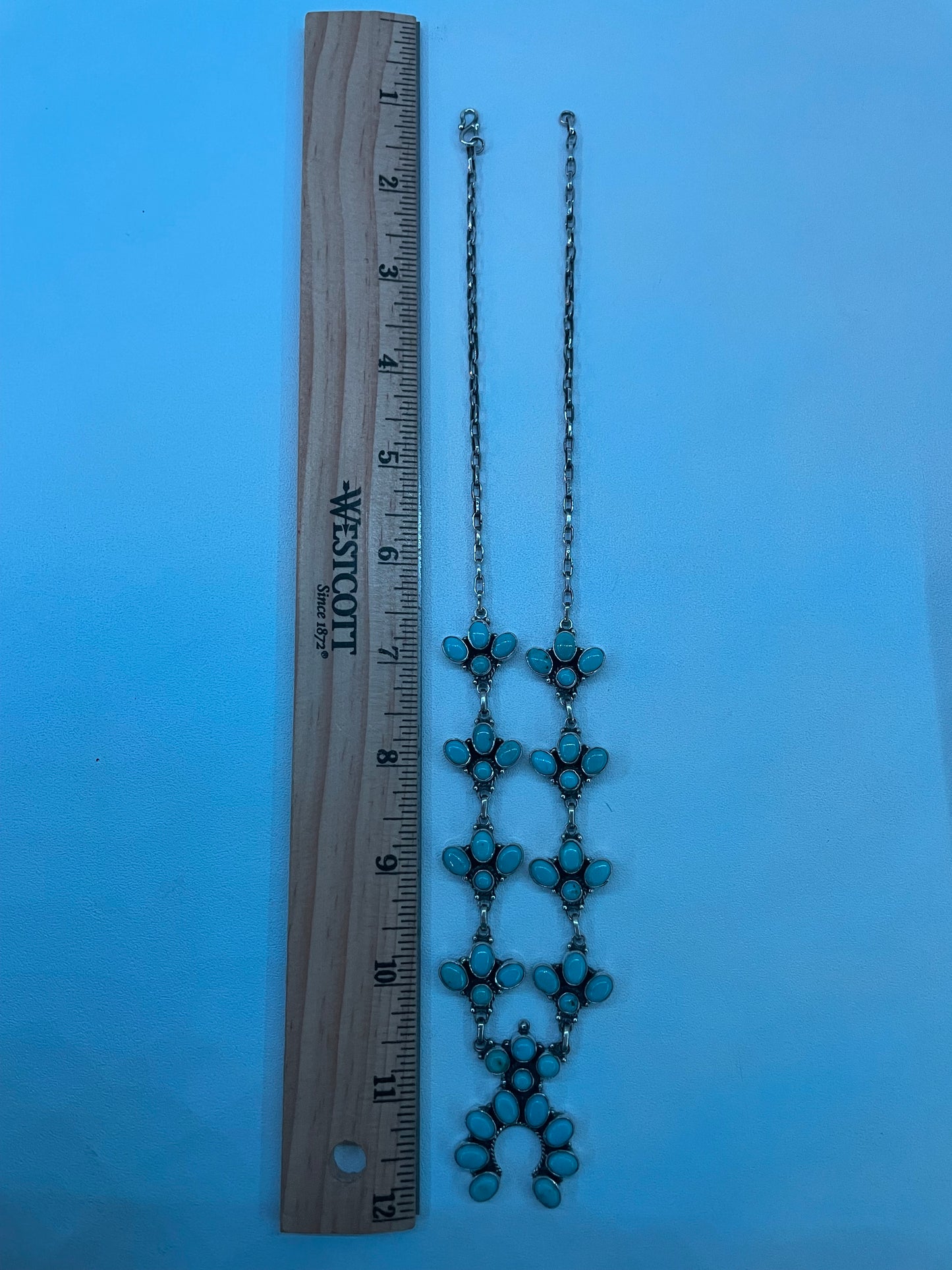 Kingman Turquoise Naja Necklace | 925 Sterling Silver E348