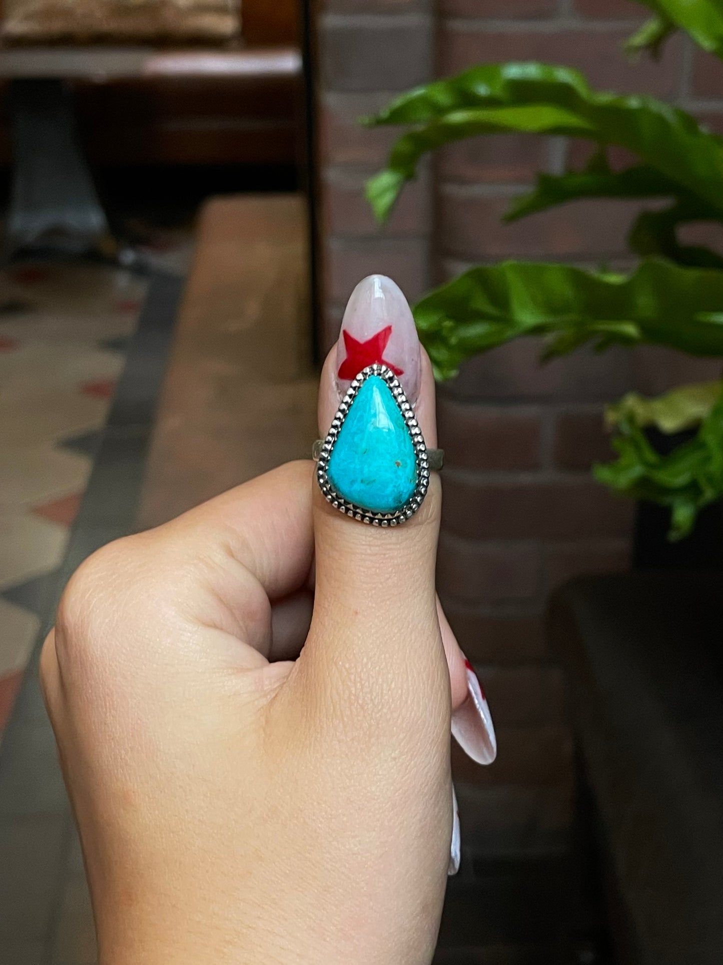 Kingman Turquoise Ring Size 9 | 925 Sterling Silver G500