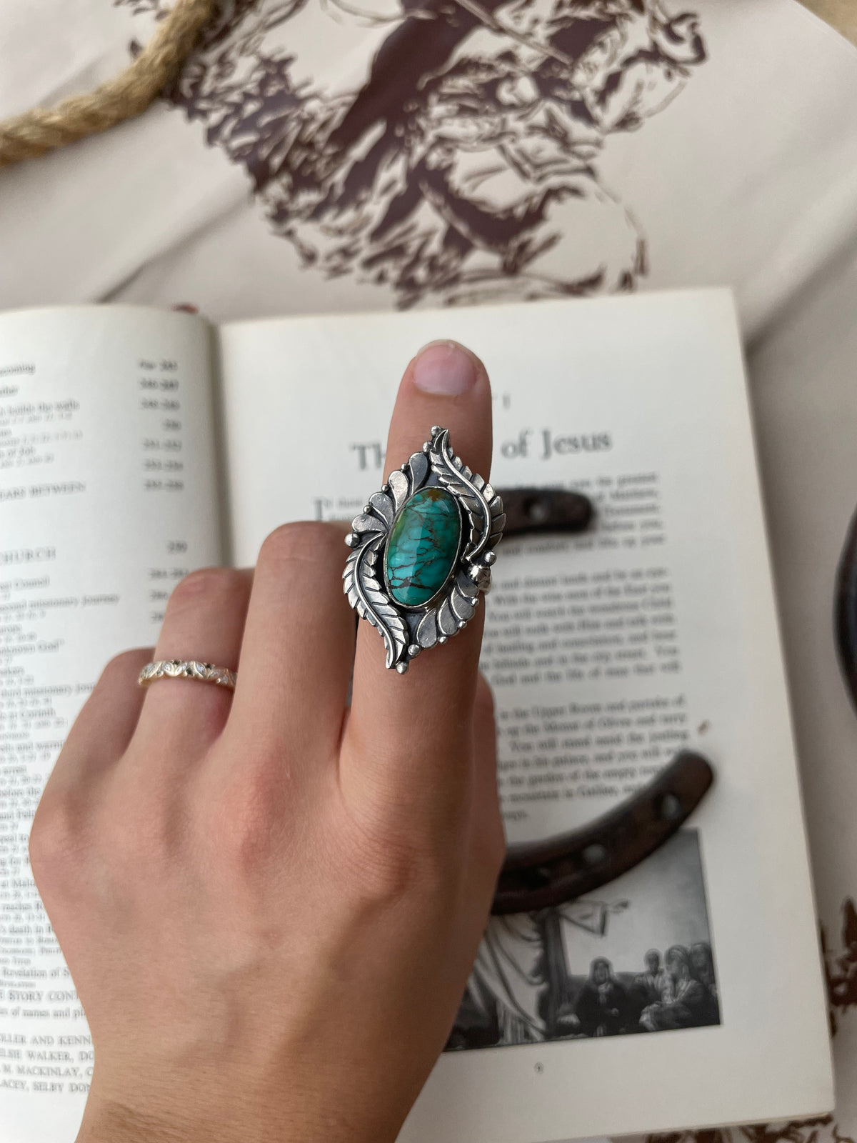 Turquoise Ring Size 8.25 | 925 Sterling Silver G776