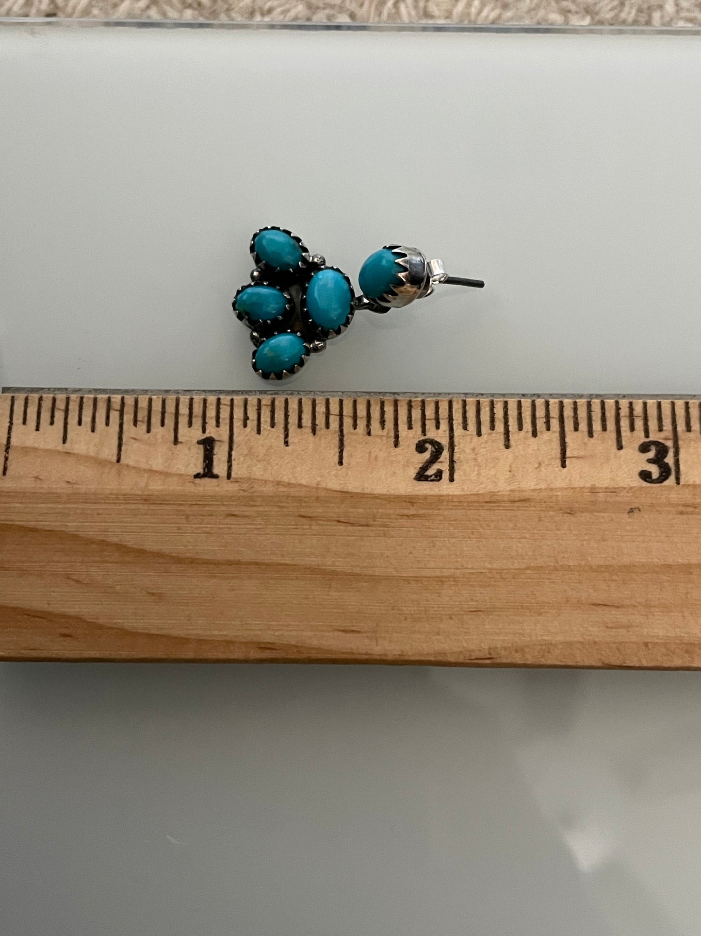 Kingman Turquoise Drop Earrings | 925 Sterling Silver E398