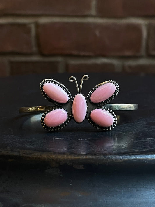 Pink Conch Butterfly Cuff | 925 Sterling Silver E497