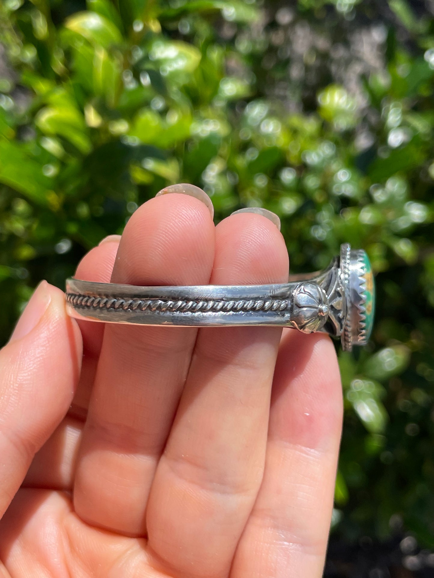Kingman Turquoise Cuff Bracelet | 925 Sterling Silver D148