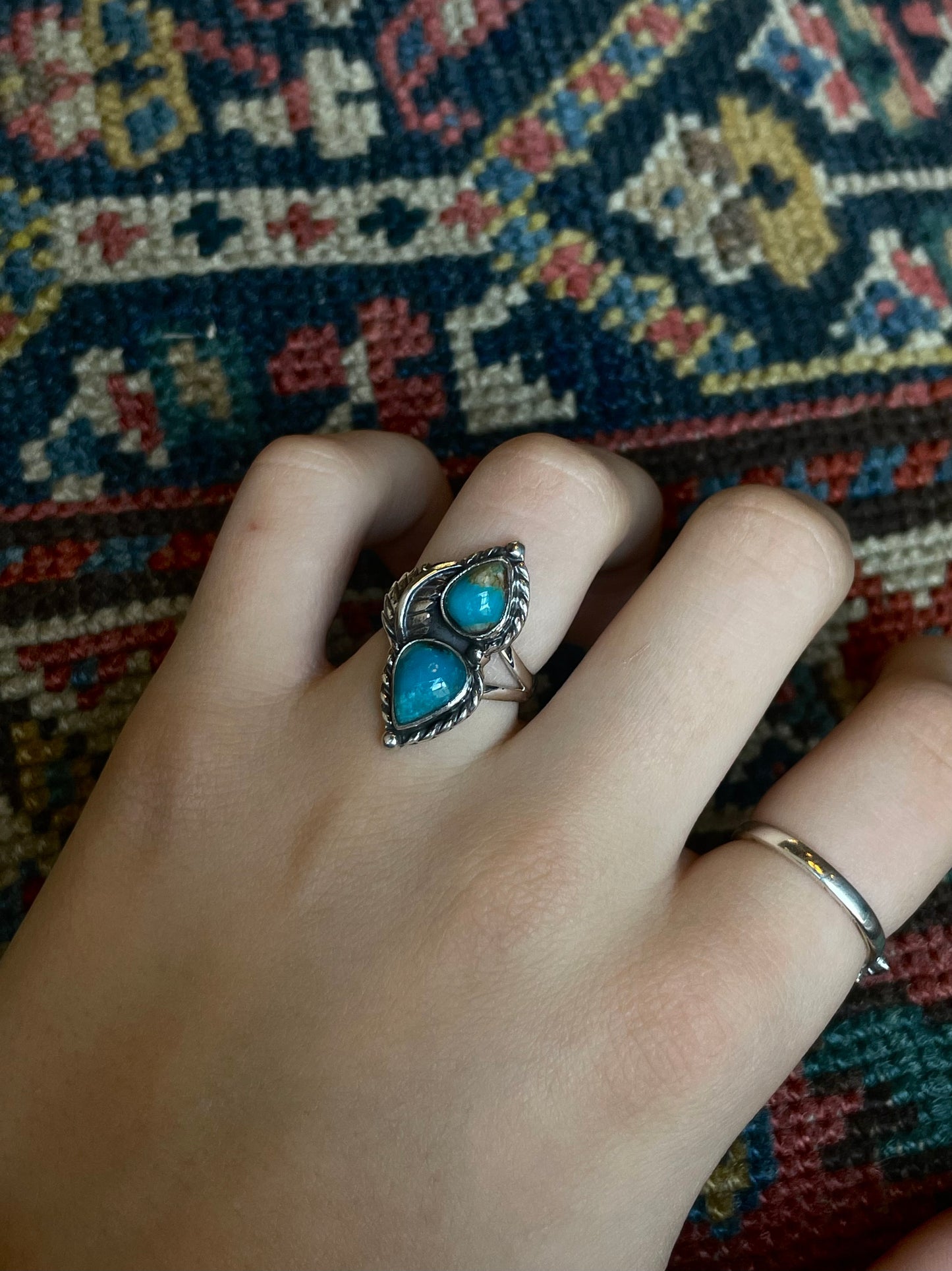 Turquoise Ring | Sterling Silver 925 Size 6.75 C717