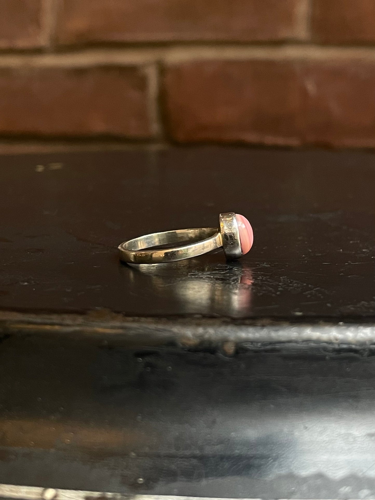 Pink Conch Ring Size 8 | 925 Sterling Silver G144