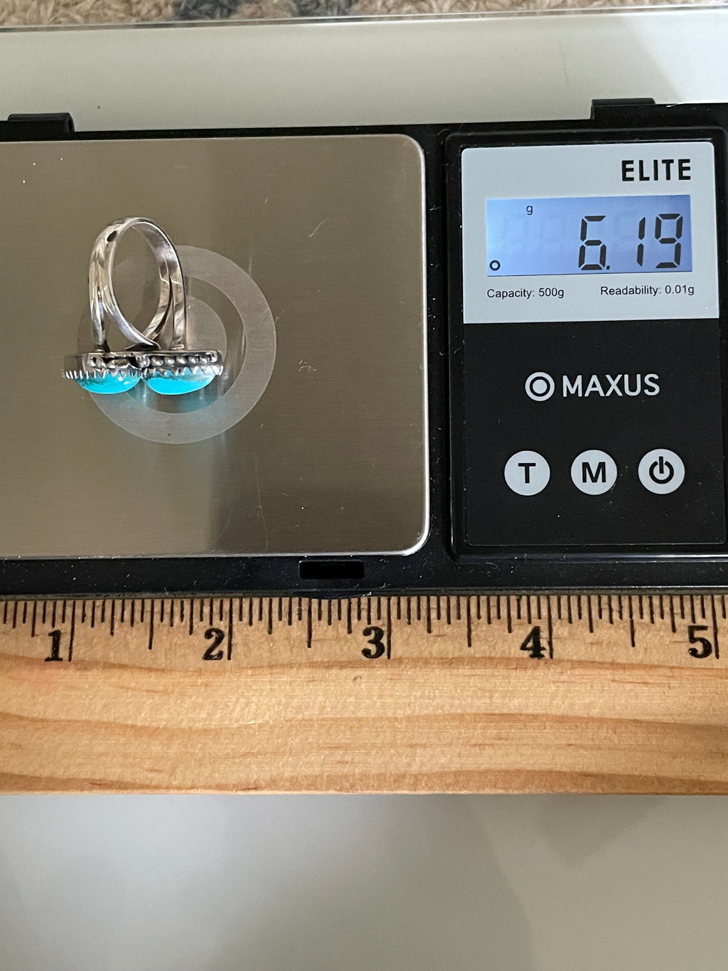 Kingman Turquoise Tear Drop Ring Size 7 | 925 Sterling Silver G586