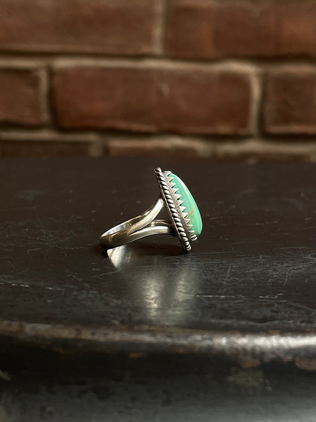 Turquoise Tear Drop Ring | 925 Sterling Silver Size 6 E446