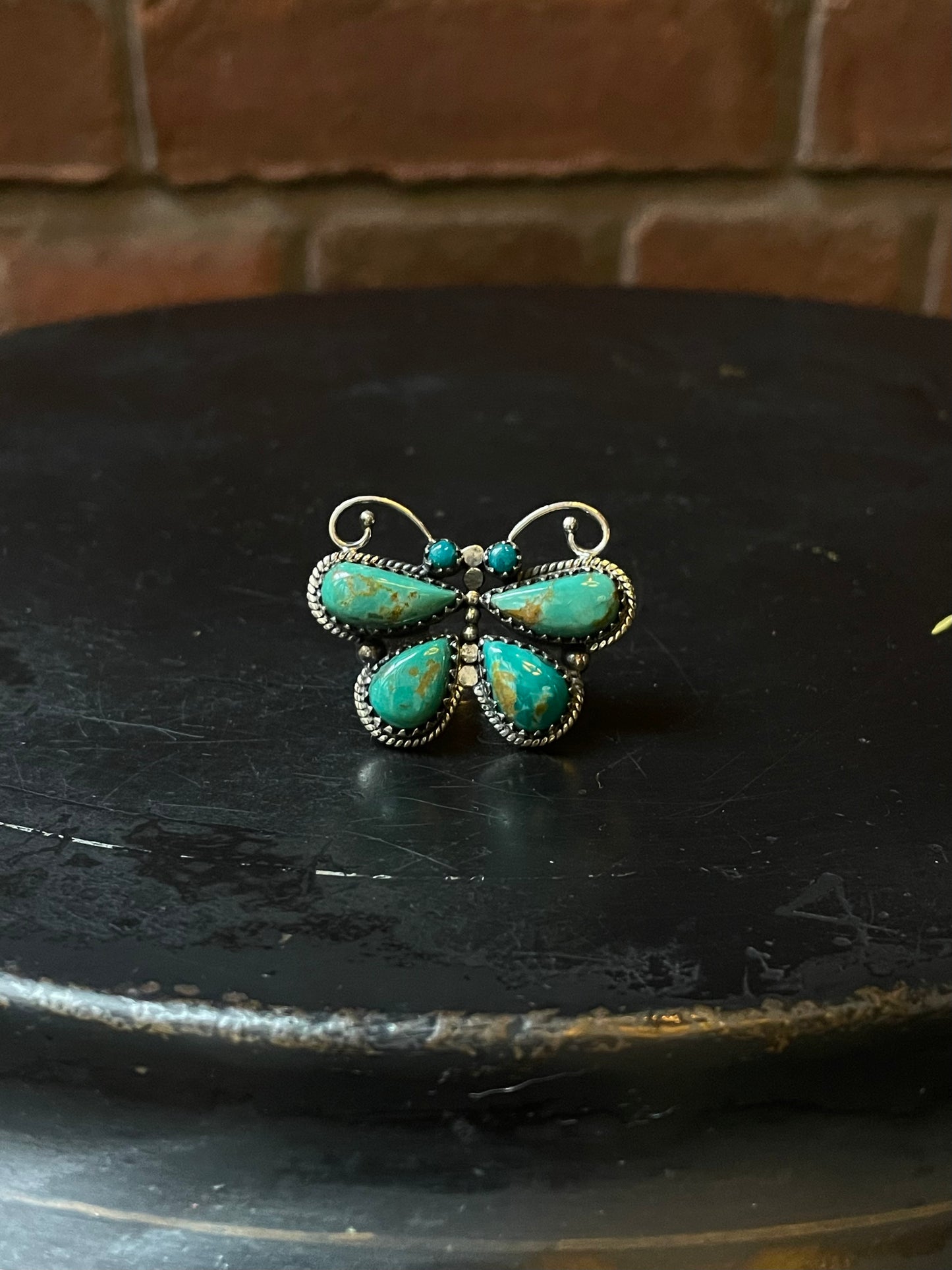 Turquoise Butterfly Ring Size 6 | 925 Sterling Silver C930