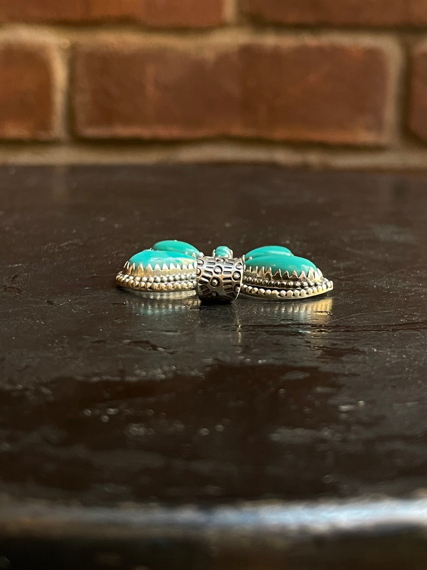 Kingman Turquoise Butterfly Pendant | Sterling Silver G460