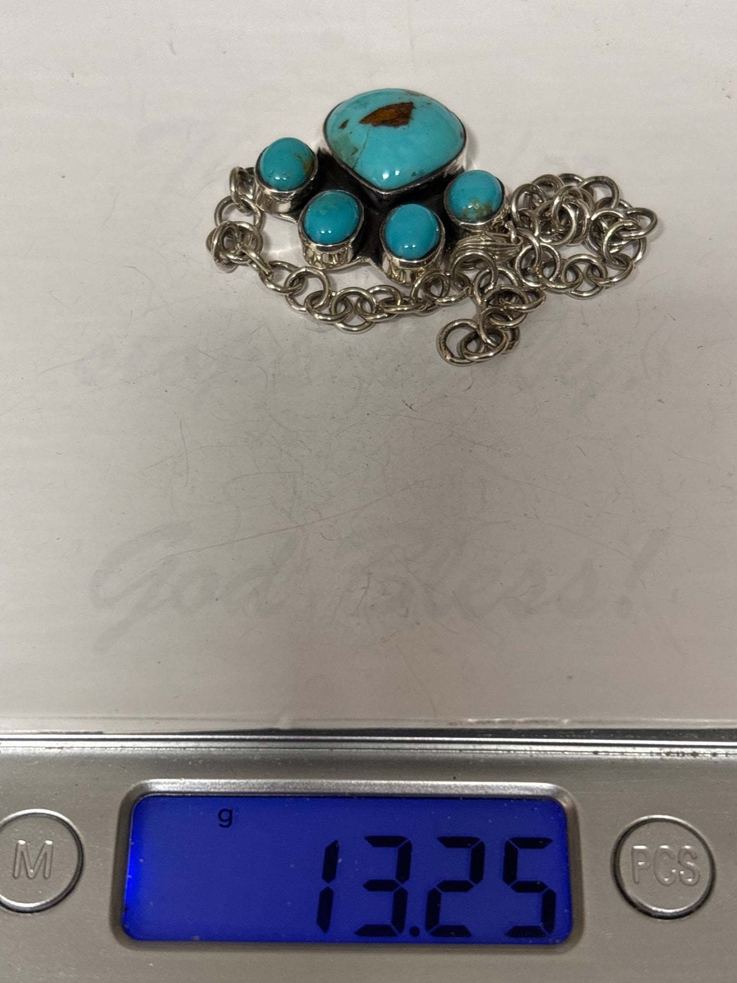 Kingman Turquoise Paw Bracelet | 925 Sterling Silver E103