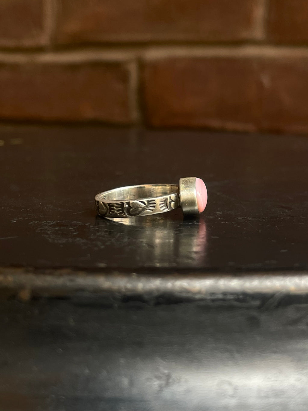 Pink Conch Ring Size 6 | 925 Sterling Silver G133