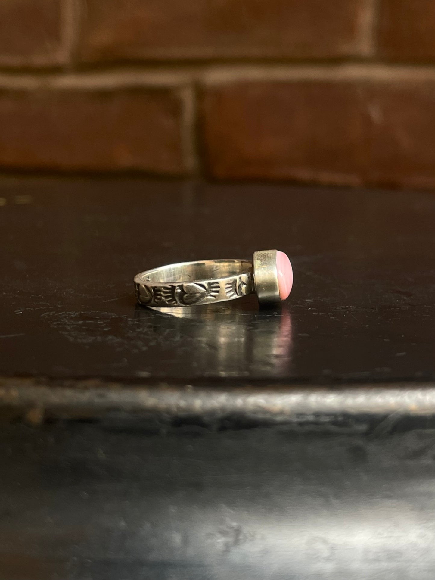 Pink Conch Ring Size 6 | 925 Sterling Silver G133