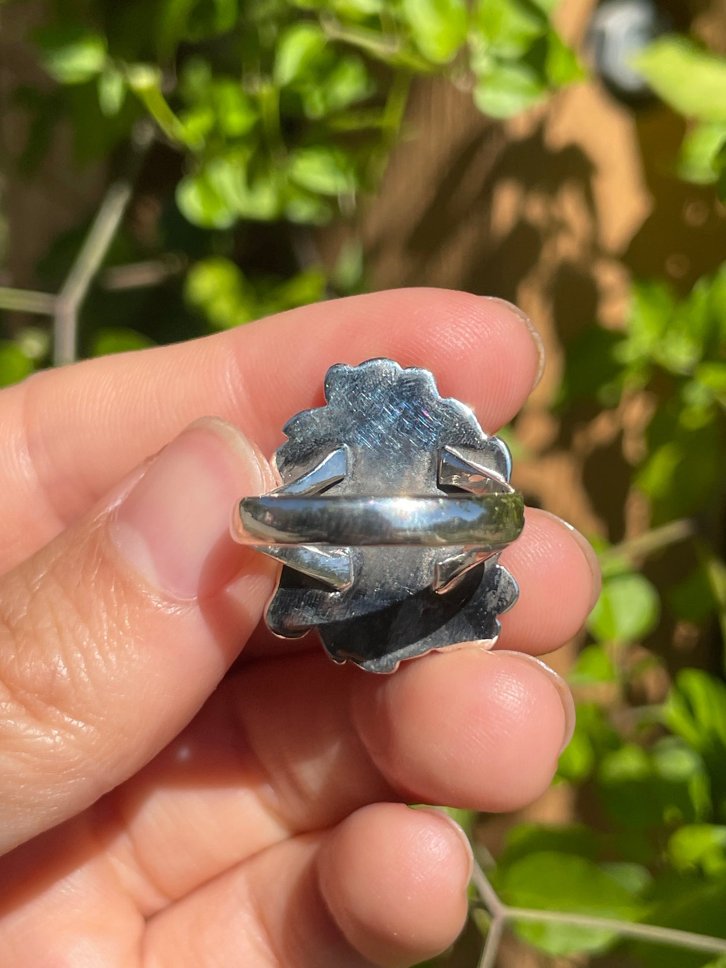 Pink Conch Leaf Ring | 925 Sterling Silver | Size 8 B282