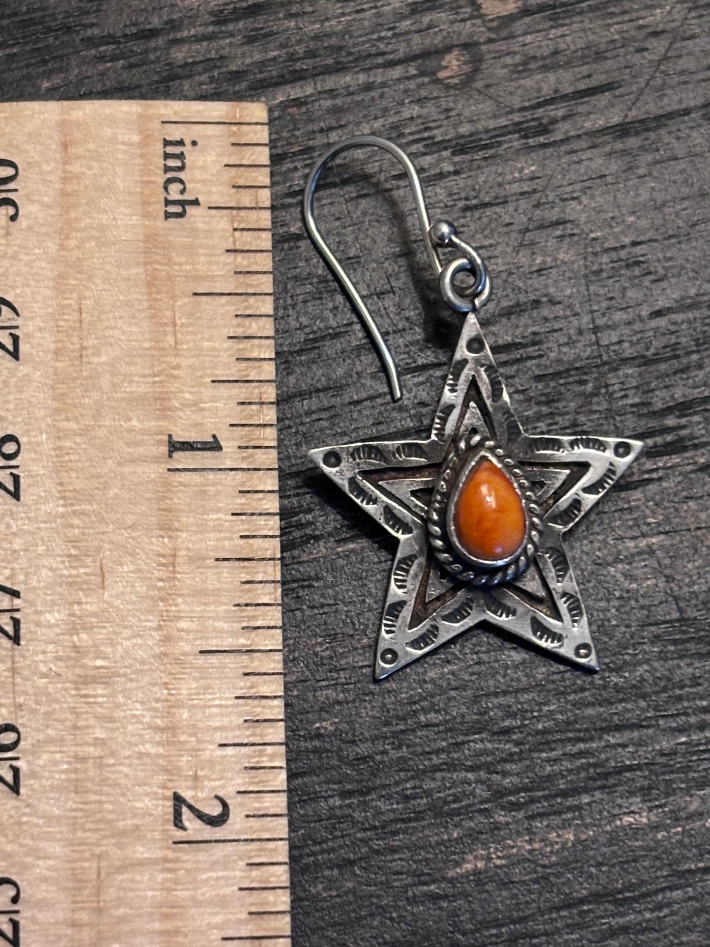 Spiny Oyster Star Dangle Earrings | 925 Sterling Silver A095