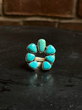 Kingman Turquoise Naja Ring Size 8 | 925 Sterling Silver Southwest E149