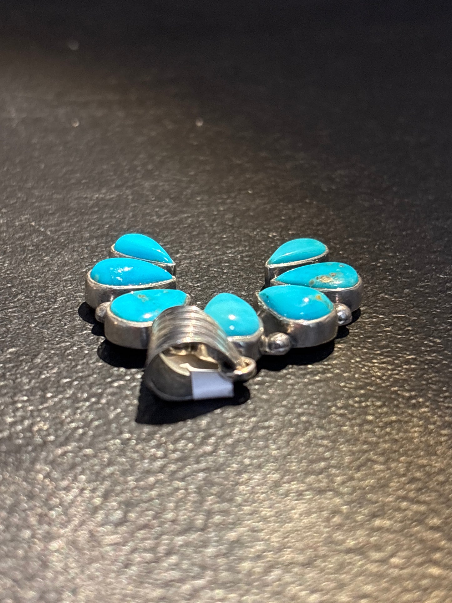 Kingman Turquoise Naja Pendant | Sterling Silver | A673