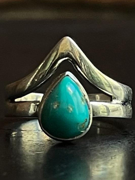 Kingman Turquoise Ring | Sterling Silver | Size 7 G377