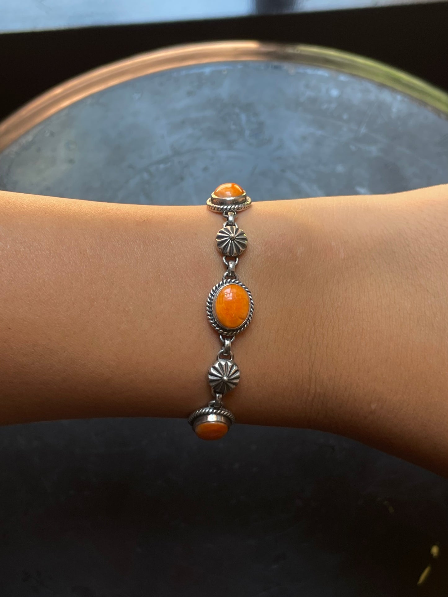 Spiny Oyster Link Bracelet | Sterling Silver G441